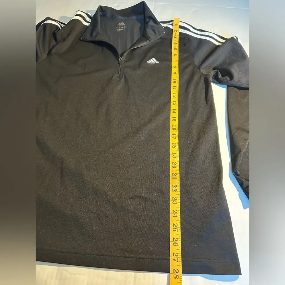 Adidas men’s Black and White Quarter Zip Pullover Size L